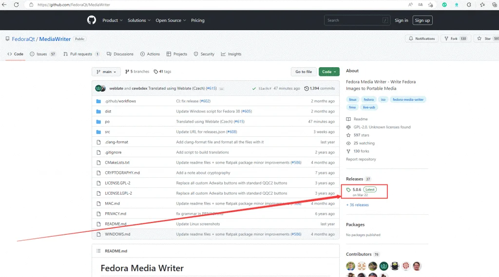 刻盘工具Fedora Media Writer的下载