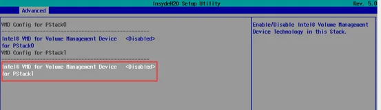 Intel Virtual RAID开关7